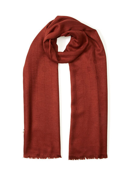 Tile Logo Patterned Women's Shawl