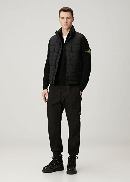 Regular Tapered Fit Siyah Kargo Pantolon