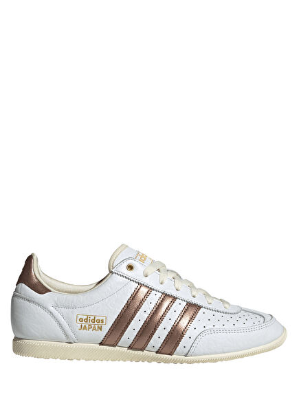 Japan Coffee White Women's Leather Sneakers