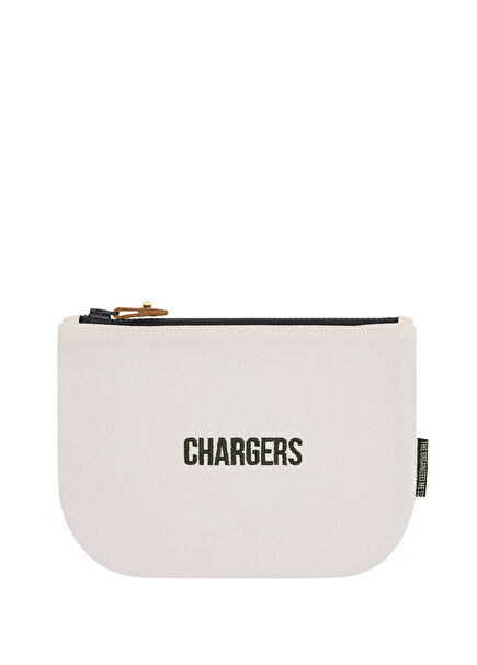 Chargers Zipper Ecru Organizer Travel Bag