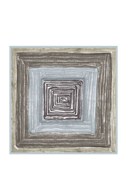 Twill Silk Intertwined Patterned Women's Scarf