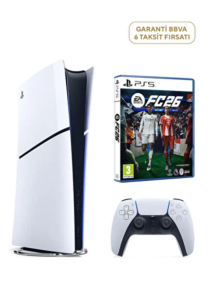 Playstation 5 Slim Dijital Edition Oyun Konsolu + EA Sports FC26 