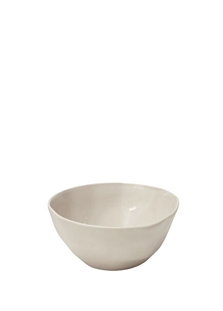 Stoneware White Stone Bowl