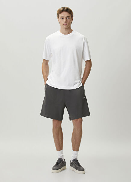 Relaxed Fit Anthracite Waist Corded Shorts