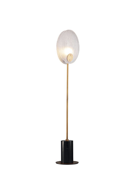 Ghana Two White Frosted Glass Tumbled Floor Lamp