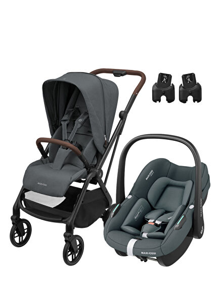 Leona2-Pebble S Graphite 0-22 kg Çift Yönlü Seyahat Sistem Bebek Arabası
