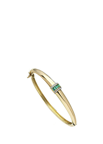 Grassy 14 Karat Yellow Gold Women's Bracelet