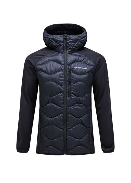 Helium Down Hybrid Siyah Kapüşonlu Erkek Outdoor Mont
