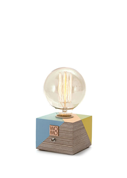 Renkli Ahşap Masa Lambası