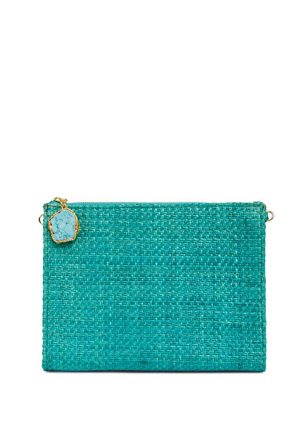 Myra Turquoise Agate Stone Women's Handbag