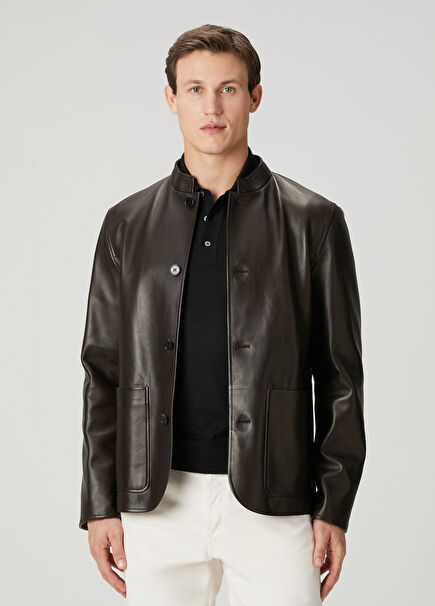 Kahverengi Deri Ceket