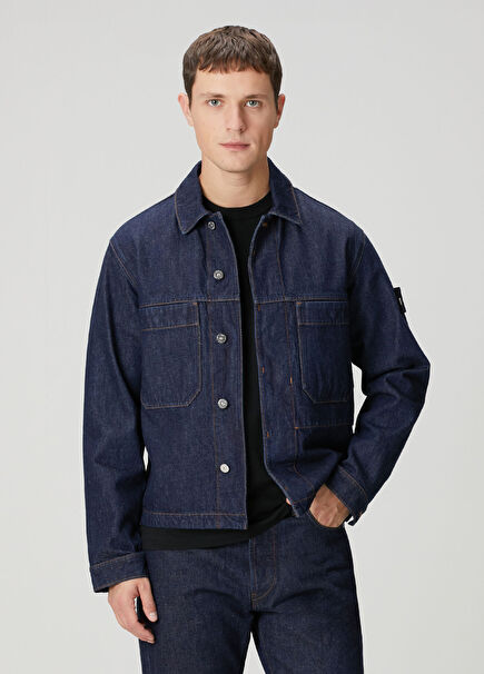 Lacivert Denim Ceket