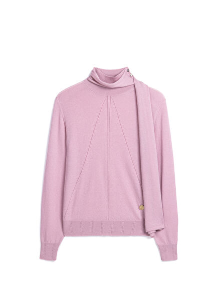 Softie Pink Cashmere Long Sleeve Women's Sweater