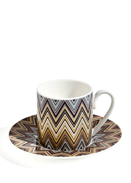 Zikzak Desenli 2li Porselen Fincan Seti