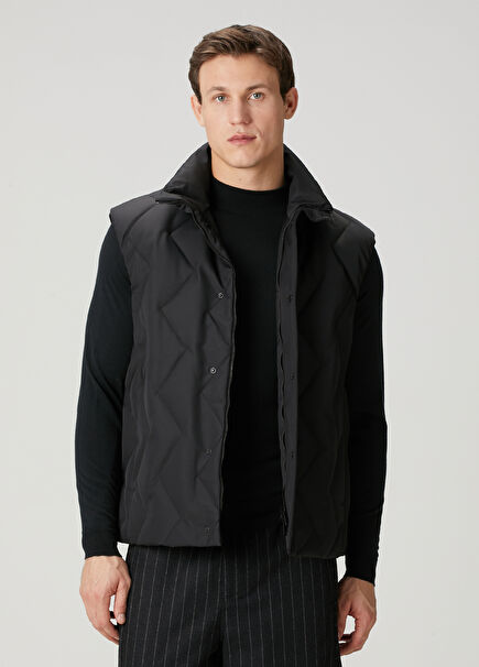 Lacivert Kapitoneli Yelek