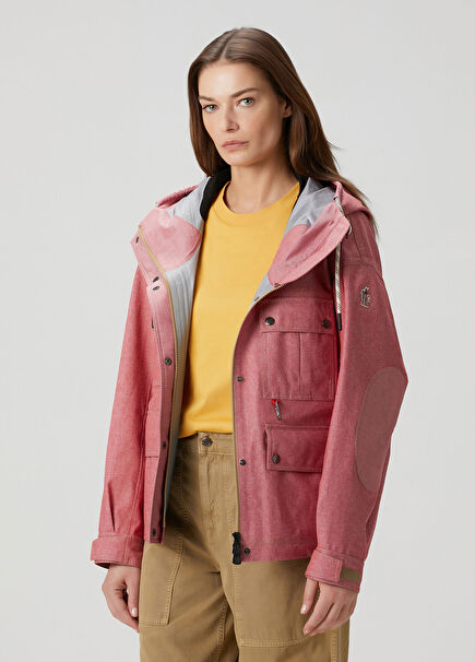 Beziers Pembe Kapüşonlu Mont