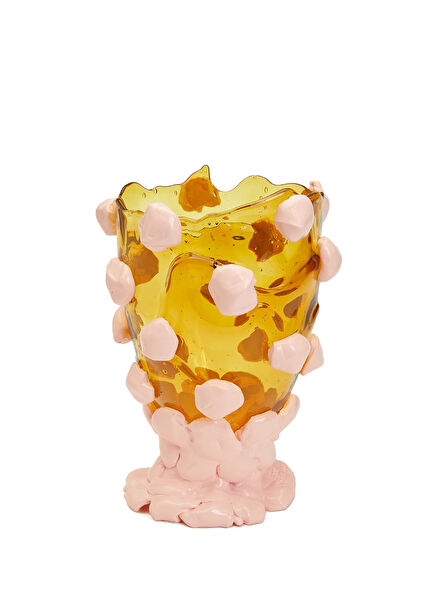 Nugget Amber Salmon M Vase