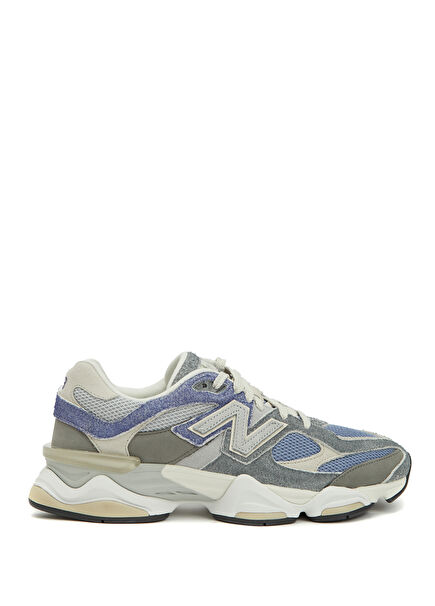 9060 Grey Men's Leather Sneakers
