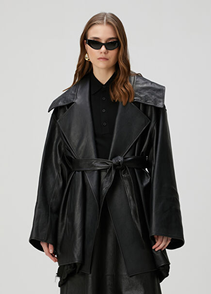 Black Leather Coat