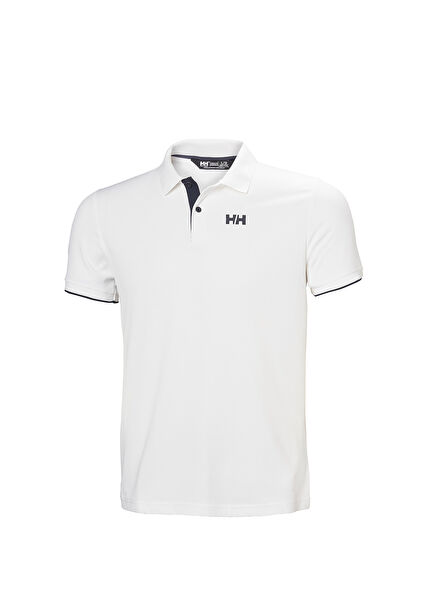 Ocean 2.0 White Polo Neck Men's Sports T-shirt