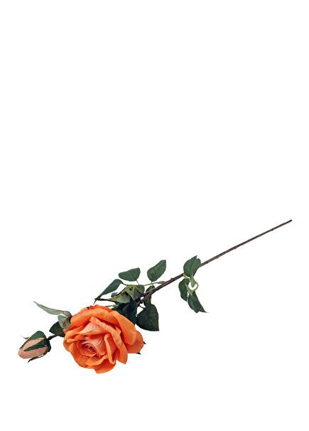 Orange <not>Rose</not> Artificial Flower 64 cm