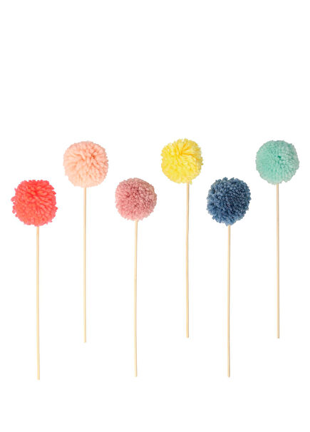 Multi Pom Pom Cake Topper