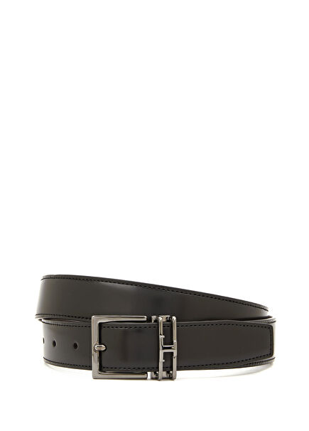 Black Men's Leather Belt