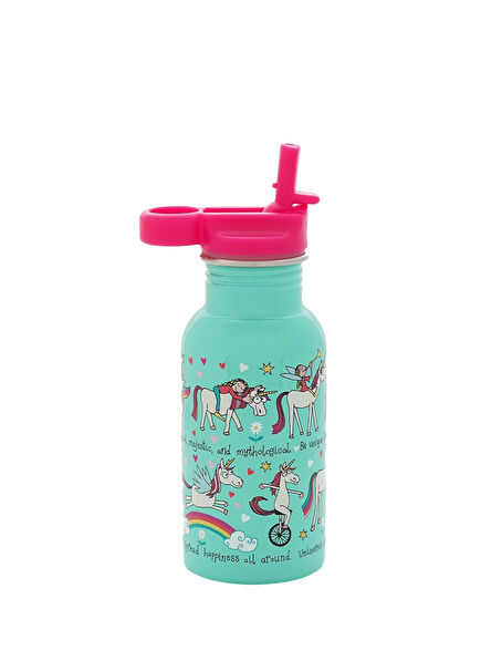 Unicorn Stainless Steel Flask with Straw 400 Ml