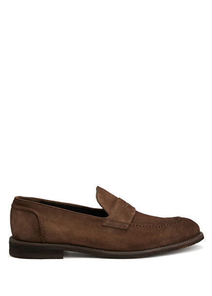 Brown Men's Suede Loafer