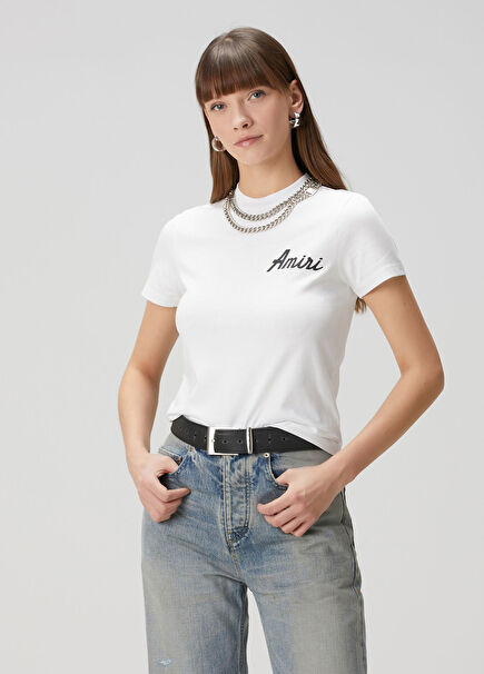 City Beyaz Logolu T-shirt
