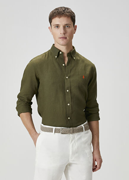 Khaki Linen Shirt
