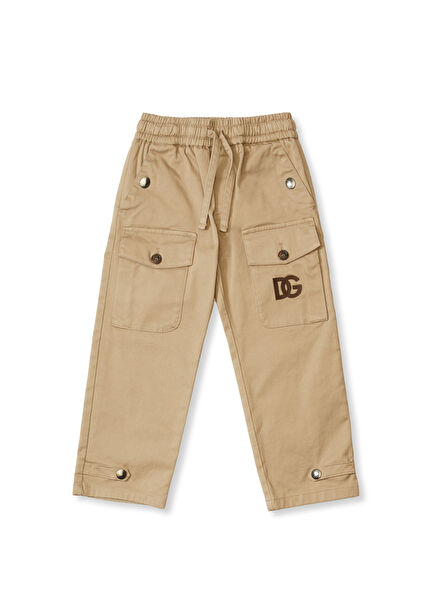 Bej Erkek Çocuk Gabardin Pantolon