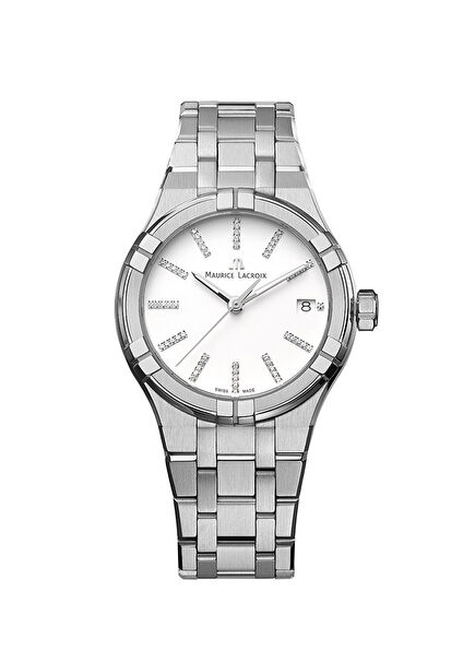 ML-AI1106SS002150-1 Metalik Gri Pırlantalı Kadın Kol Saati