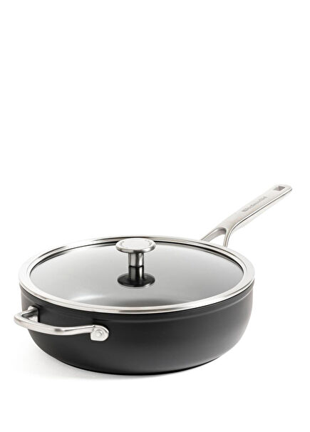 Black Forged Aluminum Handle Supported Pan 28 cm
