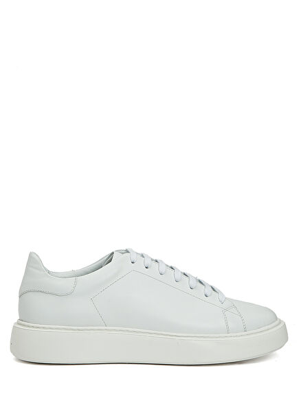 White Men's Leather Sneakers