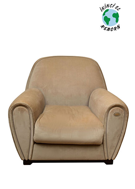 Fendi Casa Elisabeth Premiere Bej Kadife Berjer