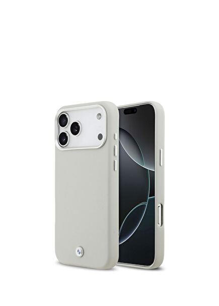 iPhone 17 Pro Max Magsafe Compatible Leather Phone Case with Metal Logo