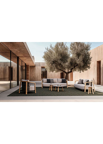 Lenis Cream Teak Garden Seating Group