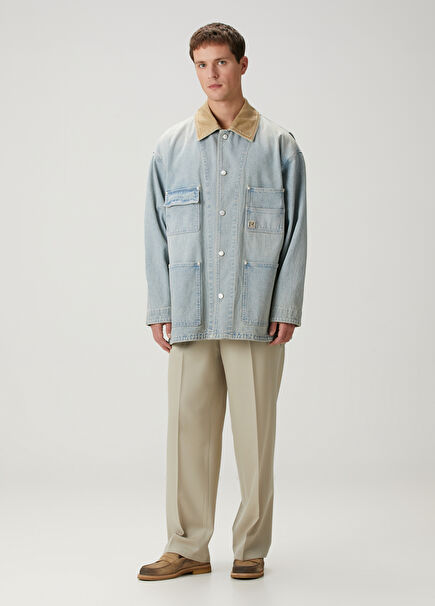Beige Wool Trousers