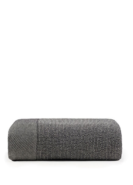 Pergamon Black Wool Double Bedspread Blanket 200 x 220 cm