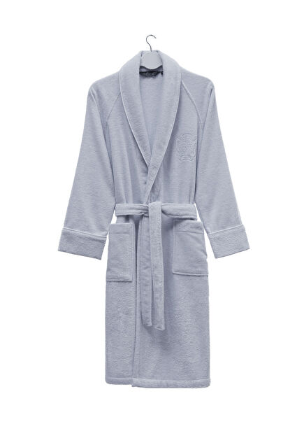 Deluxe Mavi Pamuklu Erkek Bornoz