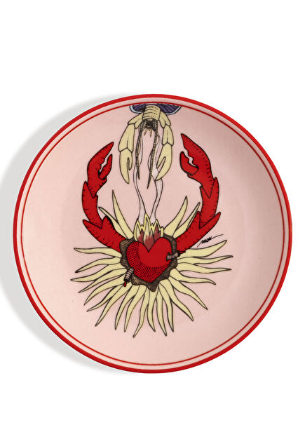 I Believe In Good Pink Porcelain Snack Plate