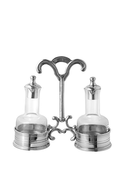 Pewter Oil and Vinegar Set