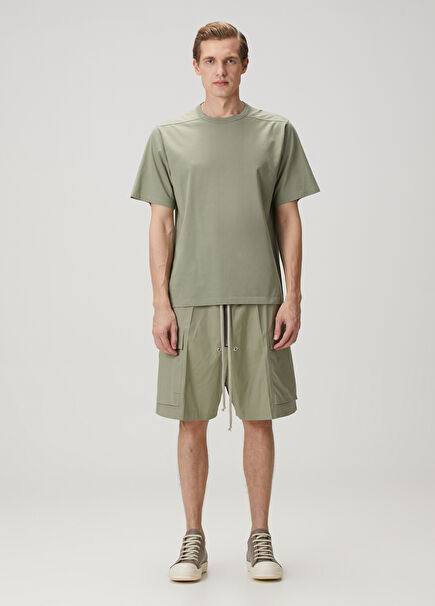 Light Green Corded Cargo Bermuda