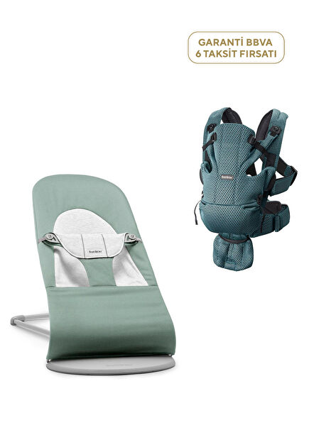 Balance Soft Sage Green 0-13 kg Baby Carrier and Move 3D Mesh Kangaroo Set of 2