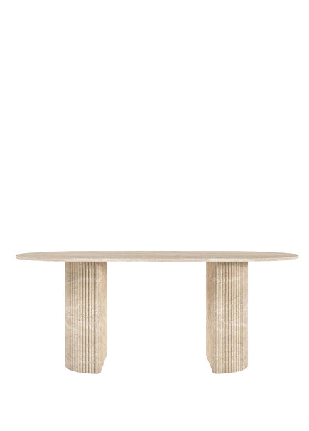 Eclipse Bej Traverten Yemek Masası