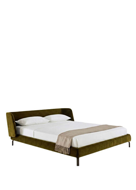 Desdemone Yeşil Alçak Başlıklı Kaki Yatak
