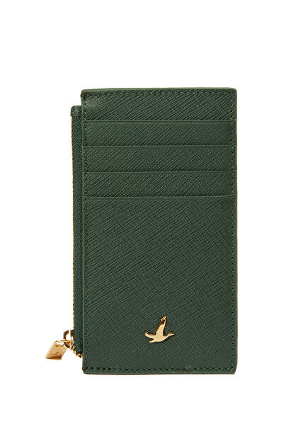 Yeşil Kadın Deri Kartlık