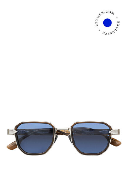 Unique Design Milano The Glowing Silver Brown Unisex Sunglasses