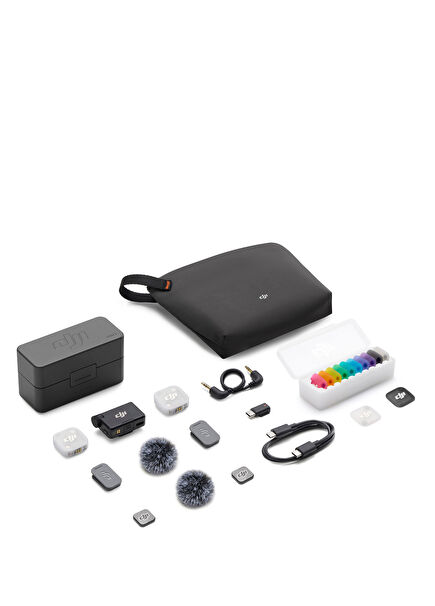 Mic Mini 2 (2TX +1 RX +Charging Case) Charging Case and Lavalier Microphone